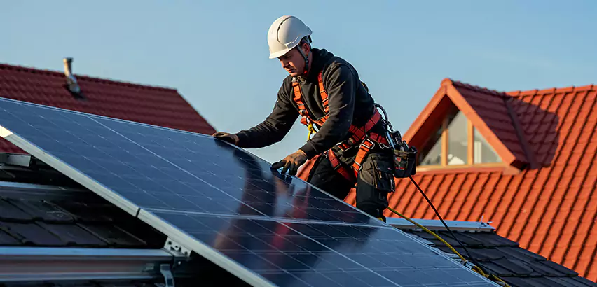 Solar Panels on Steel Roof Installation in Rancho Santa Fe